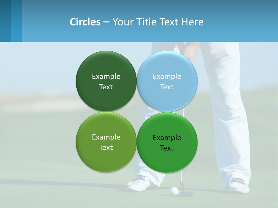 A Man Putting A Golf Ball On The Green PowerPoint Template
