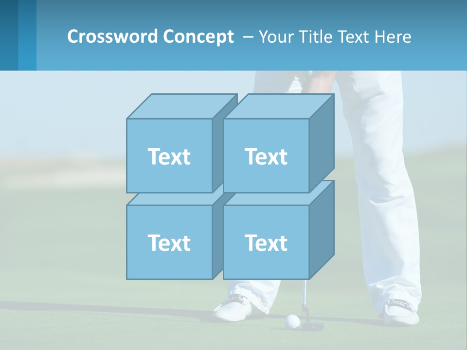 A Man Putting A Golf Ball On The Green PowerPoint Template