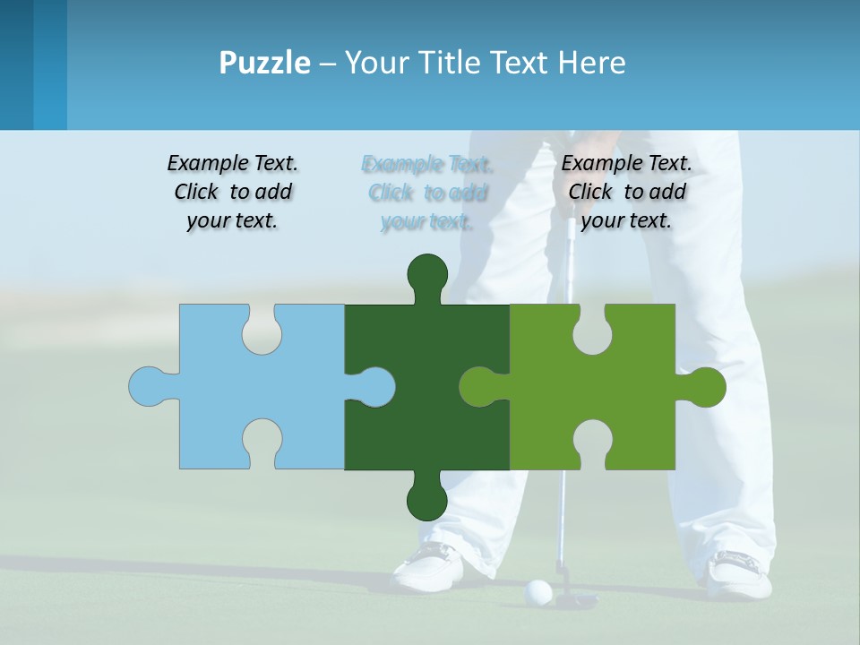 A Man Putting A Golf Ball On The Green PowerPoint Template