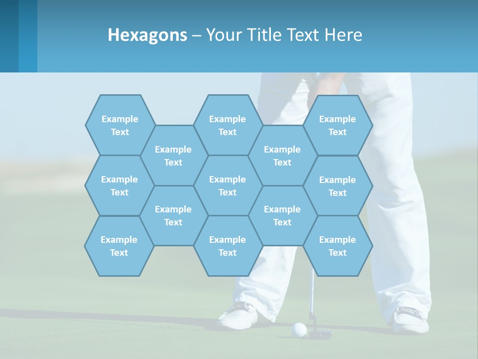 A Man Putting A Golf Ball On The Green PowerPoint Template