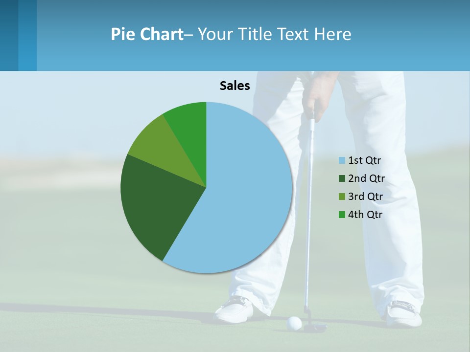 A Man Putting A Golf Ball On The Green PowerPoint Template