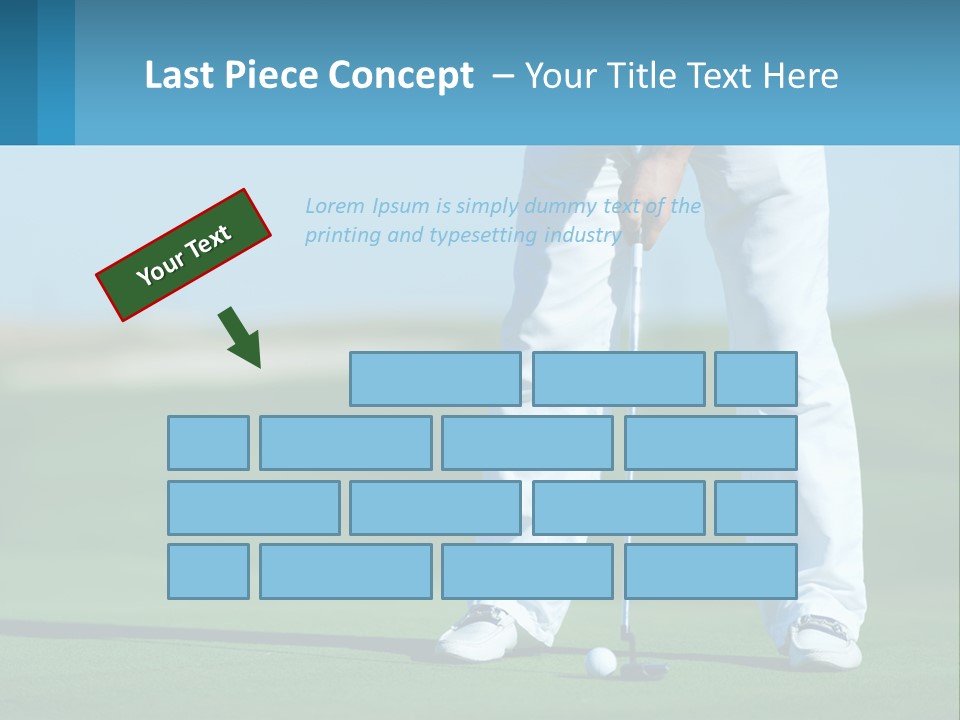 A Man Putting A Golf Ball On The Green PowerPoint Template
