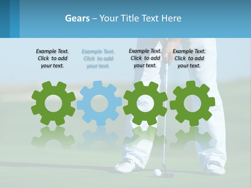 A Man Putting A Golf Ball On The Green PowerPoint Template