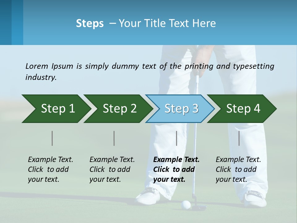 A Man Putting A Golf Ball On The Green PowerPoint Template