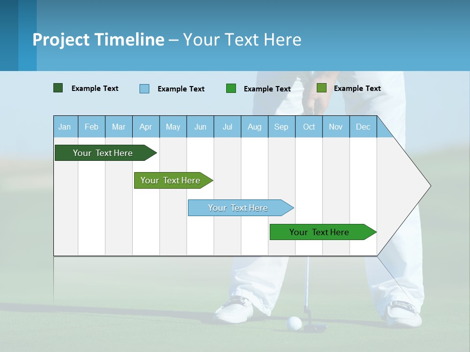 A Man Putting A Golf Ball On The Green PowerPoint Template