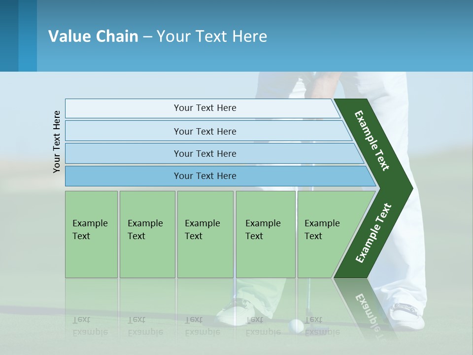 A Man Putting A Golf Ball On The Green PowerPoint Template