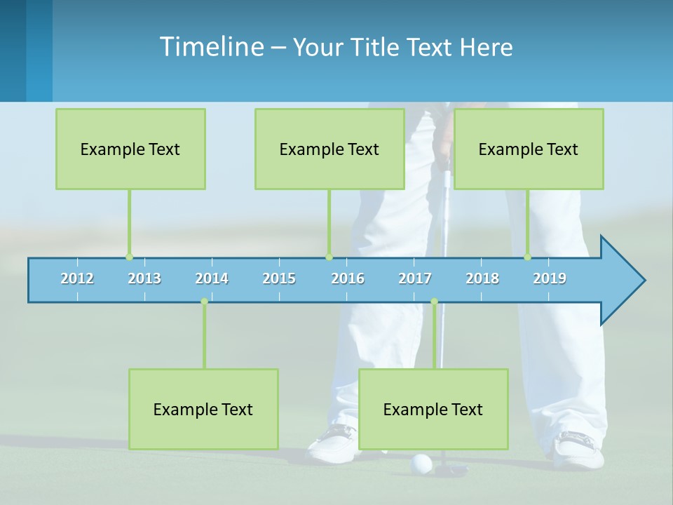 A Man Putting A Golf Ball On The Green PowerPoint Template