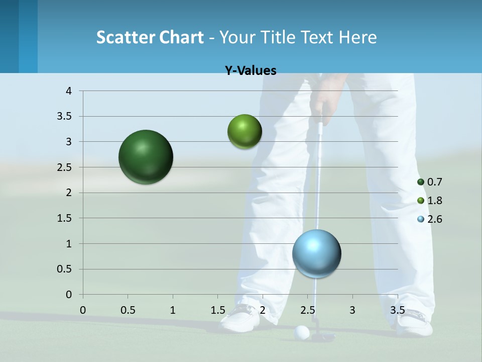 A Man Putting A Golf Ball On The Green PowerPoint Template