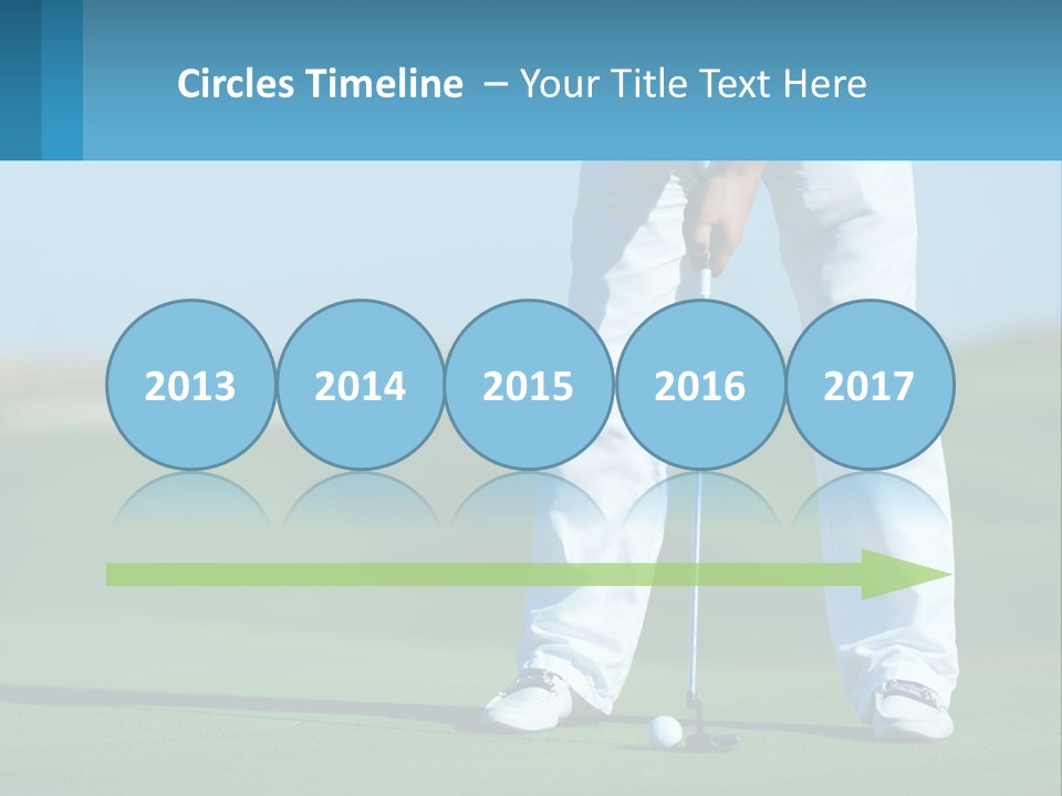 A Man Putting A Golf Ball On The Green PowerPoint Template