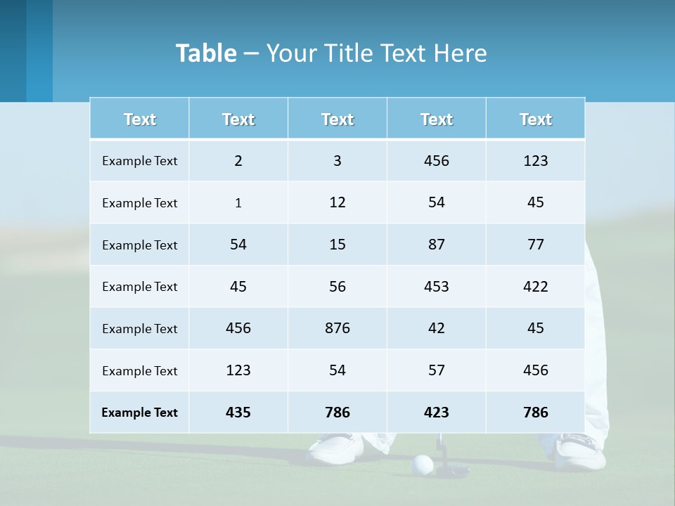 A Man Putting A Golf Ball On The Green PowerPoint Template