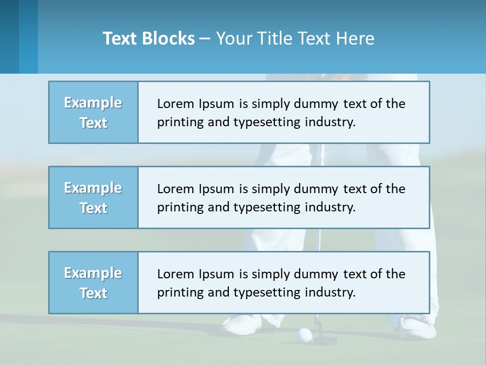 A Man Putting A Golf Ball On The Green PowerPoint Template
