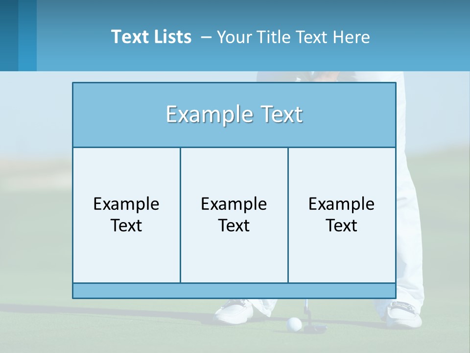 A Man Putting A Golf Ball On The Green PowerPoint Template