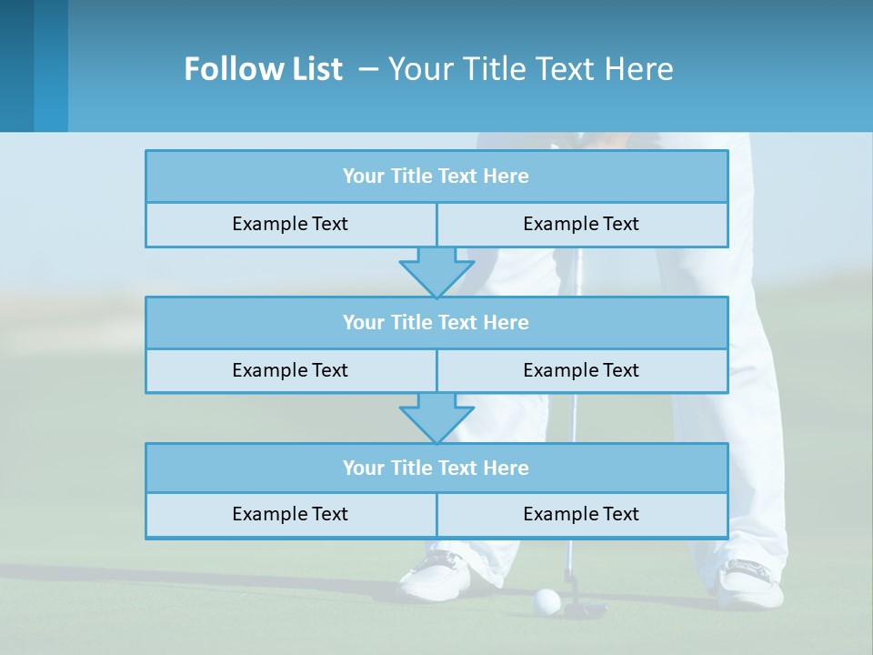 A Man Putting A Golf Ball On The Green PowerPoint Template