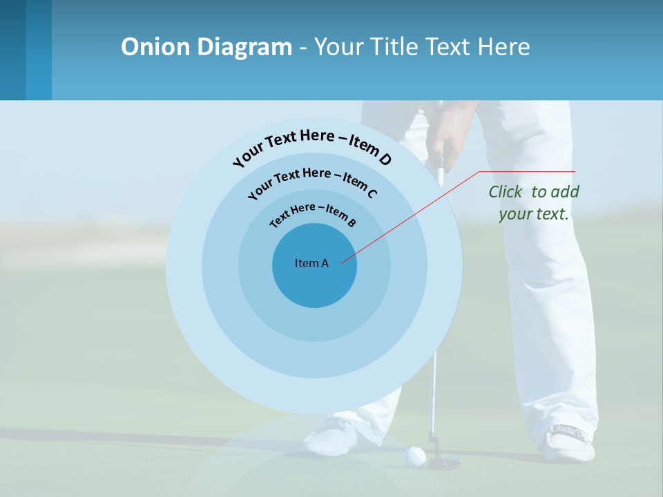 A Man Putting A Golf Ball On The Green PowerPoint Template