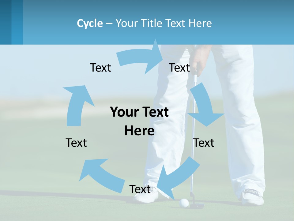 A Man Putting A Golf Ball On The Green PowerPoint Template