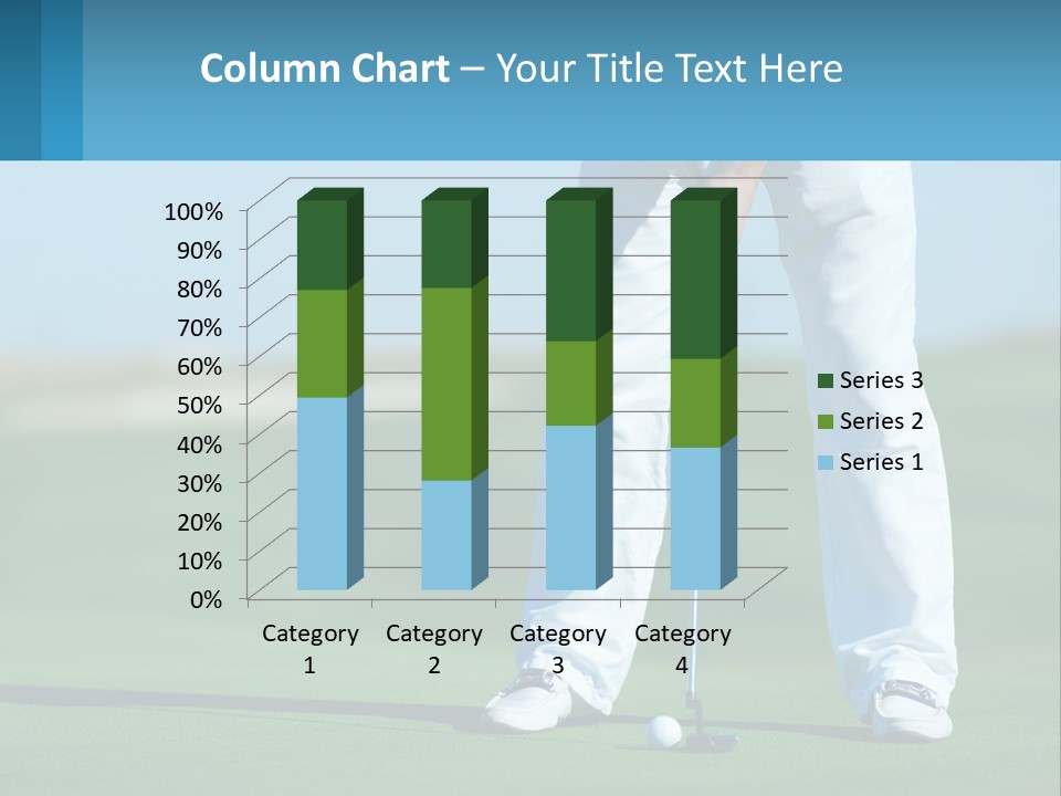 A Man Putting A Golf Ball On The Green PowerPoint Template
