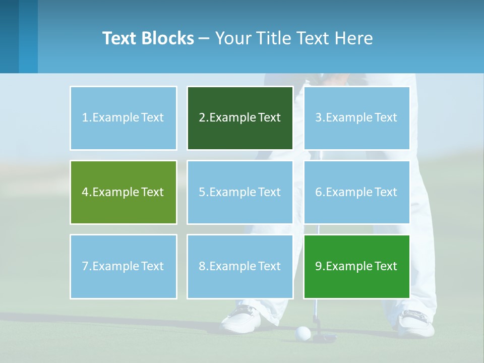 A Man Putting A Golf Ball On The Green PowerPoint Template