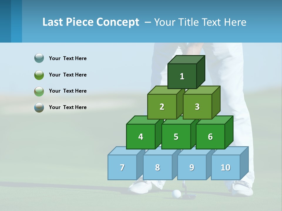 A Man Putting A Golf Ball On The Green PowerPoint Template