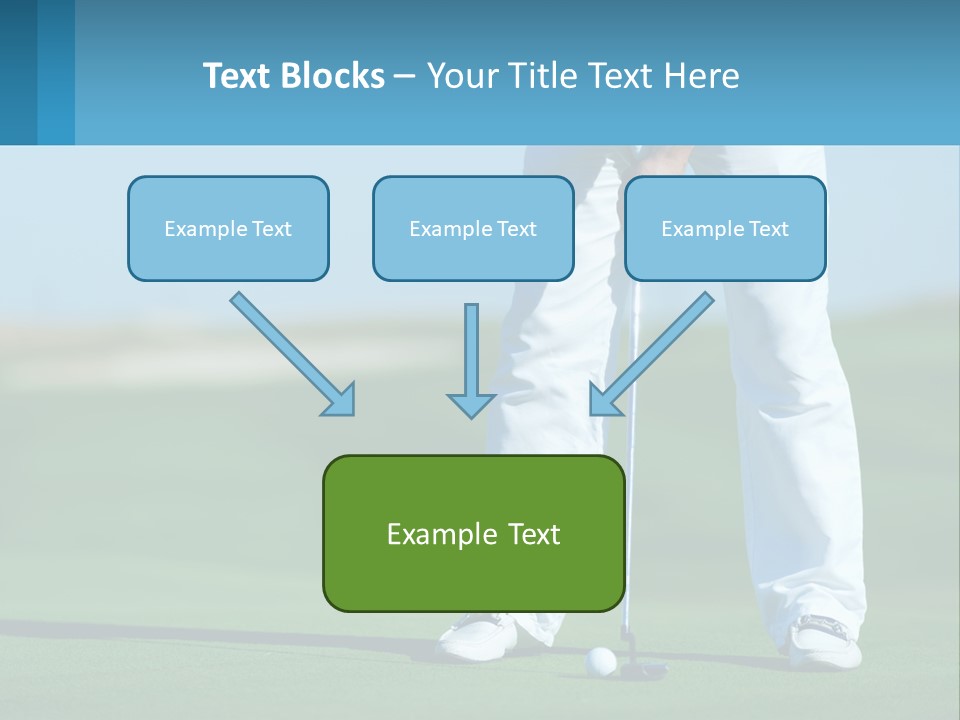 A Man Putting A Golf Ball On The Green PowerPoint Template
