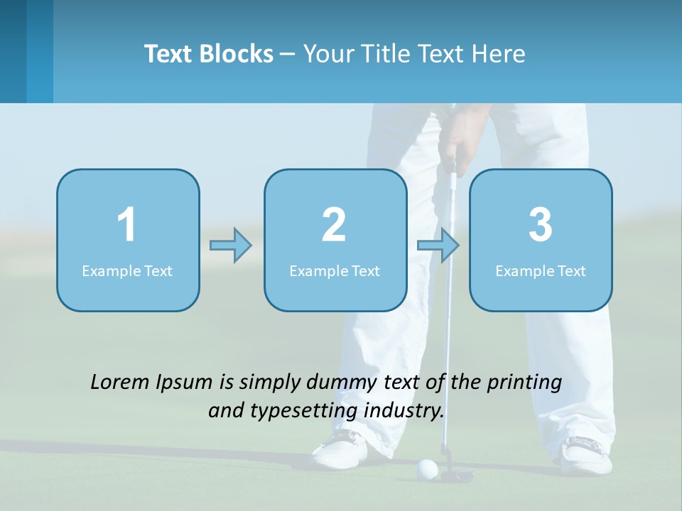 A Man Putting A Golf Ball On The Green PowerPoint Template