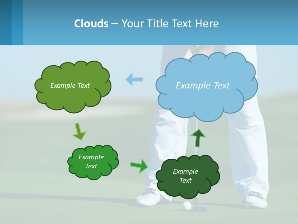 A Man Putting A Golf Ball On The Green PowerPoint Template
