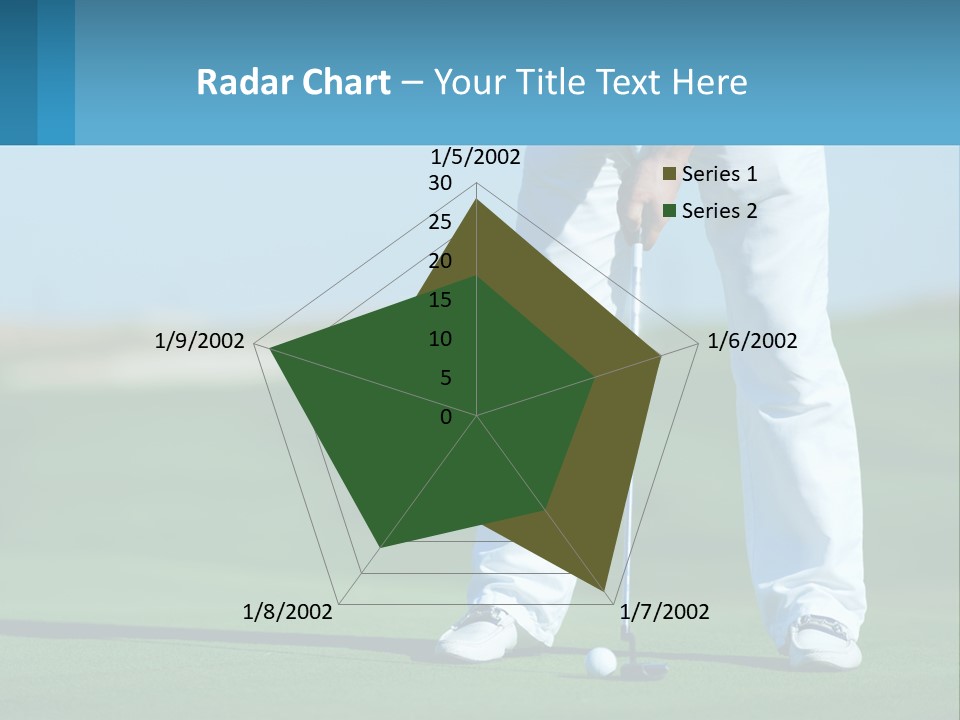 A Man Putting A Golf Ball On The Green PowerPoint Template