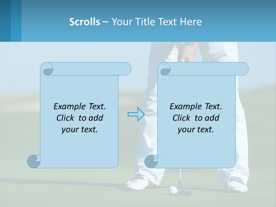 A Man Putting A Golf Ball On The Green PowerPoint Template