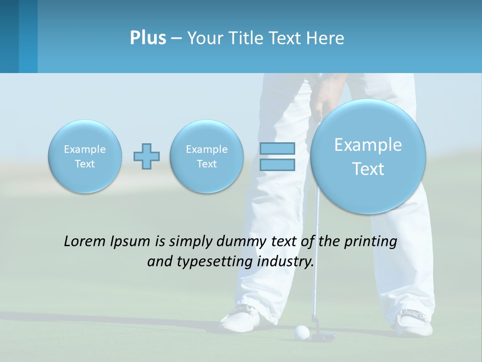 A Man Putting A Golf Ball On The Green PowerPoint Template