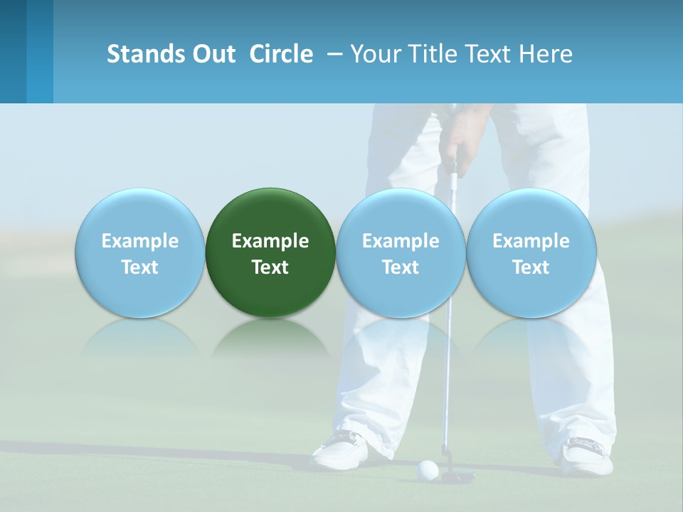 A Man Putting A Golf Ball On The Green PowerPoint Template