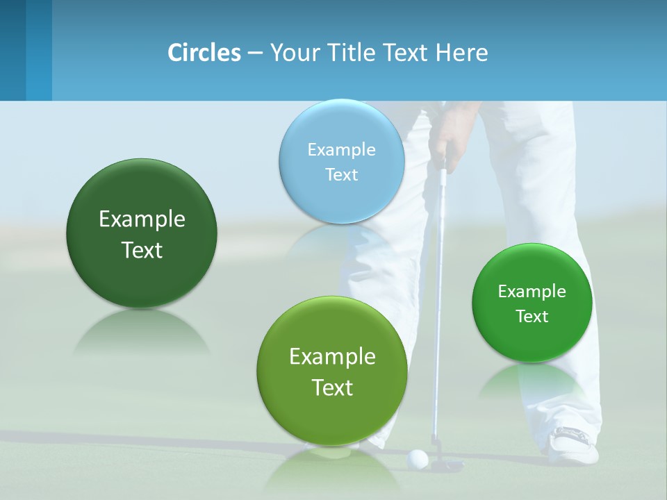 A Man Putting A Golf Ball On The Green PowerPoint Template
