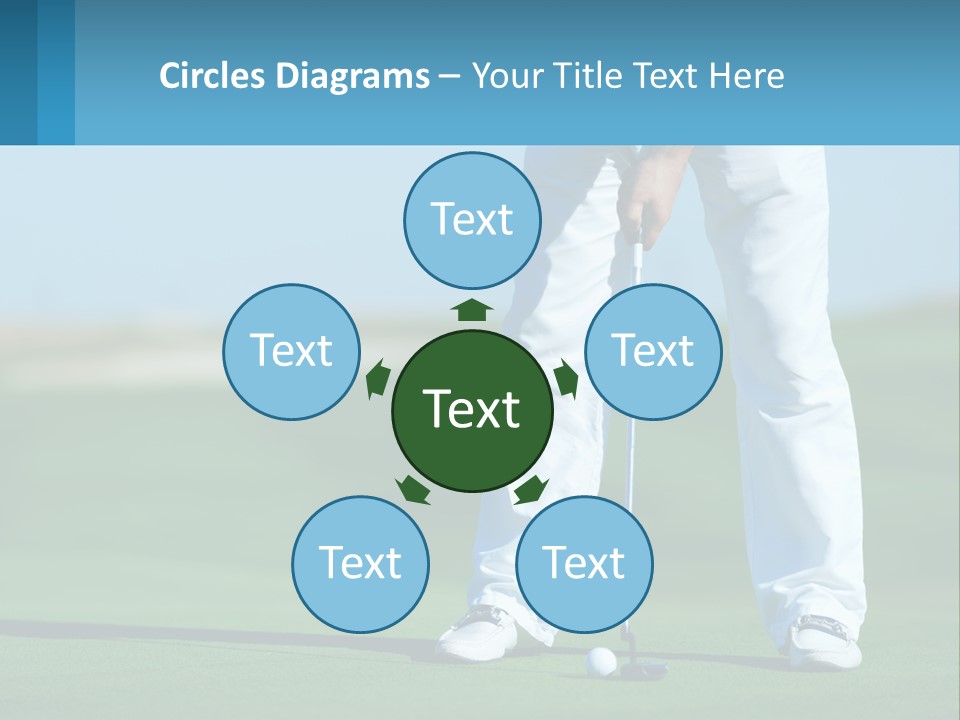 A Man Putting A Golf Ball On The Green PowerPoint Template