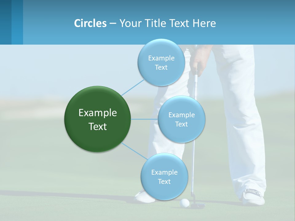 A Man Putting A Golf Ball On The Green PowerPoint Template
