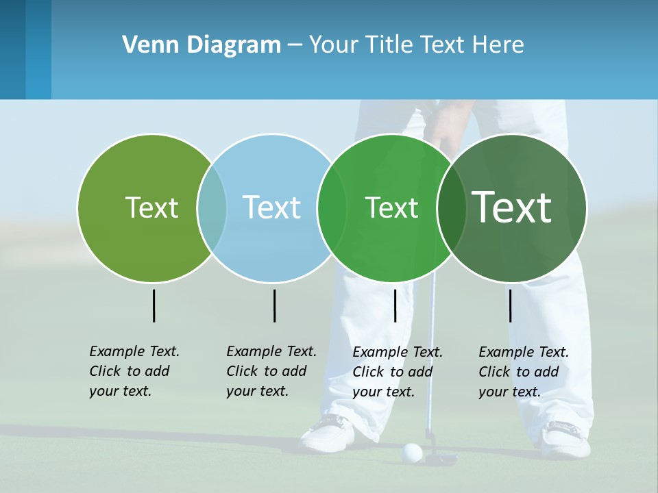 A Man Putting A Golf Ball On The Green PowerPoint Template