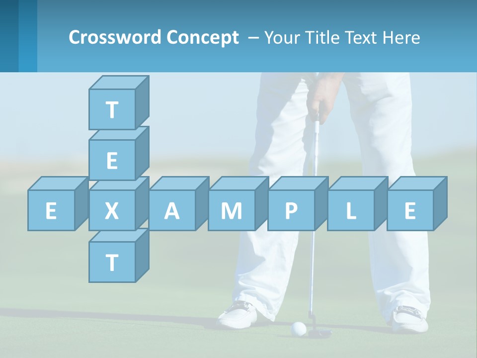 A Man Putting A Golf Ball On The Green PowerPoint Template