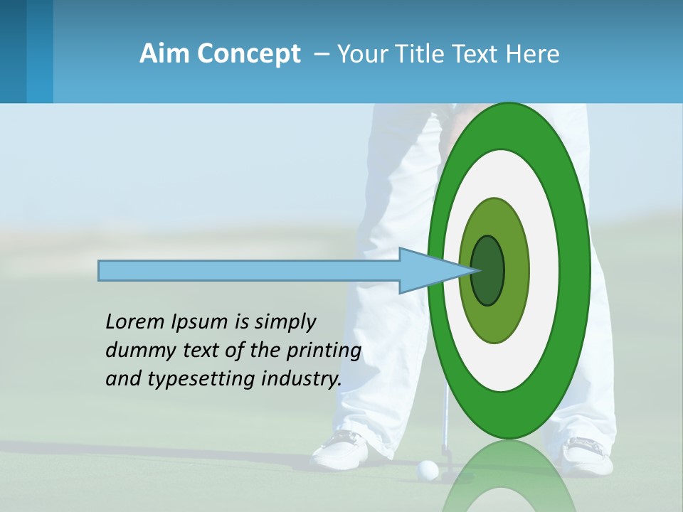 A Man Putting A Golf Ball On The Green PowerPoint Template