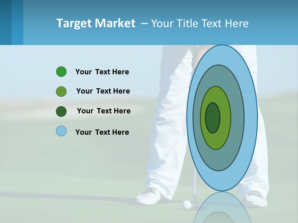 A Man Putting A Golf Ball On The Green PowerPoint Template