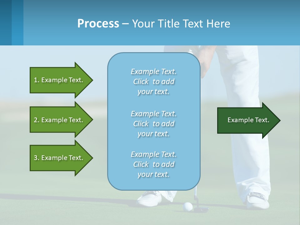 A Man Putting A Golf Ball On The Green PowerPoint Template