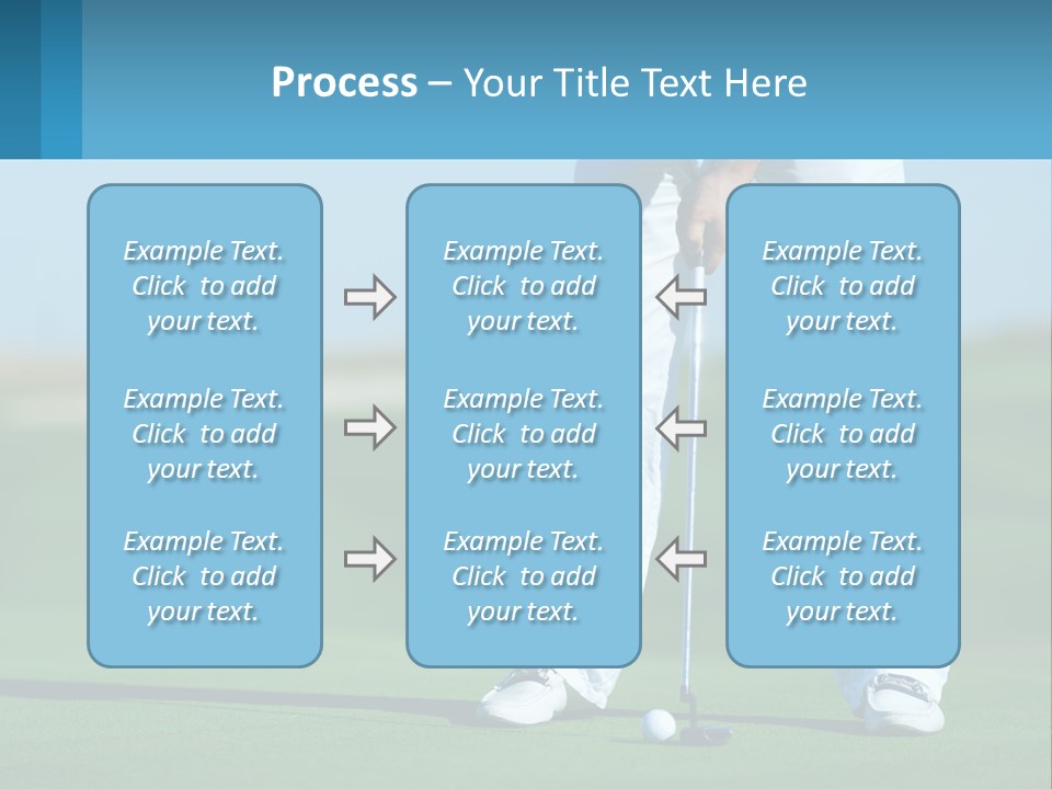 A Man Putting A Golf Ball On The Green PowerPoint Template