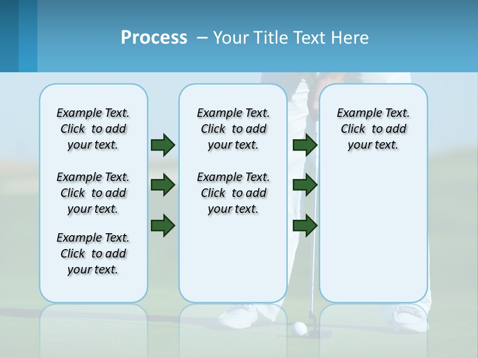 A Man Putting A Golf Ball On The Green PowerPoint Template