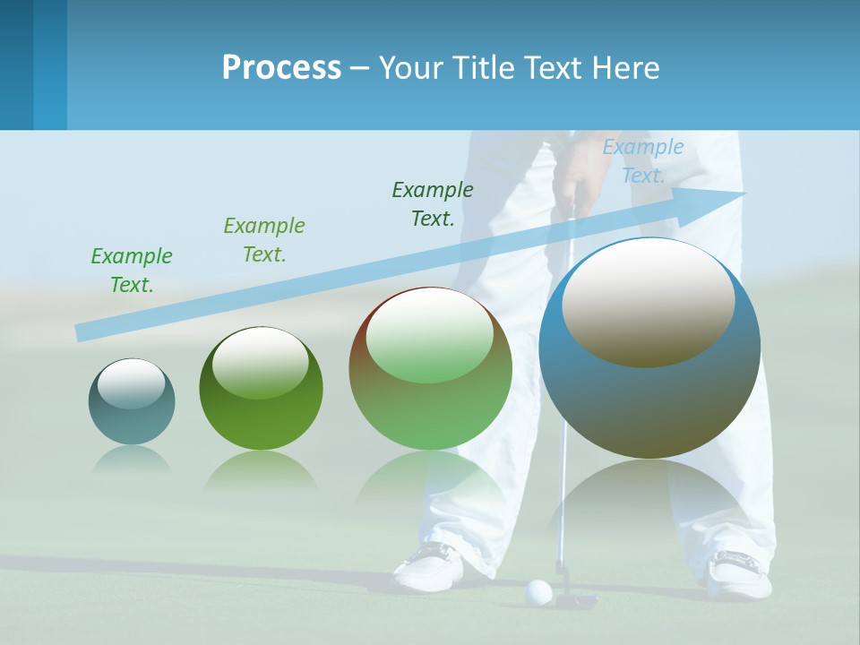 A Man Putting A Golf Ball On The Green PowerPoint Template