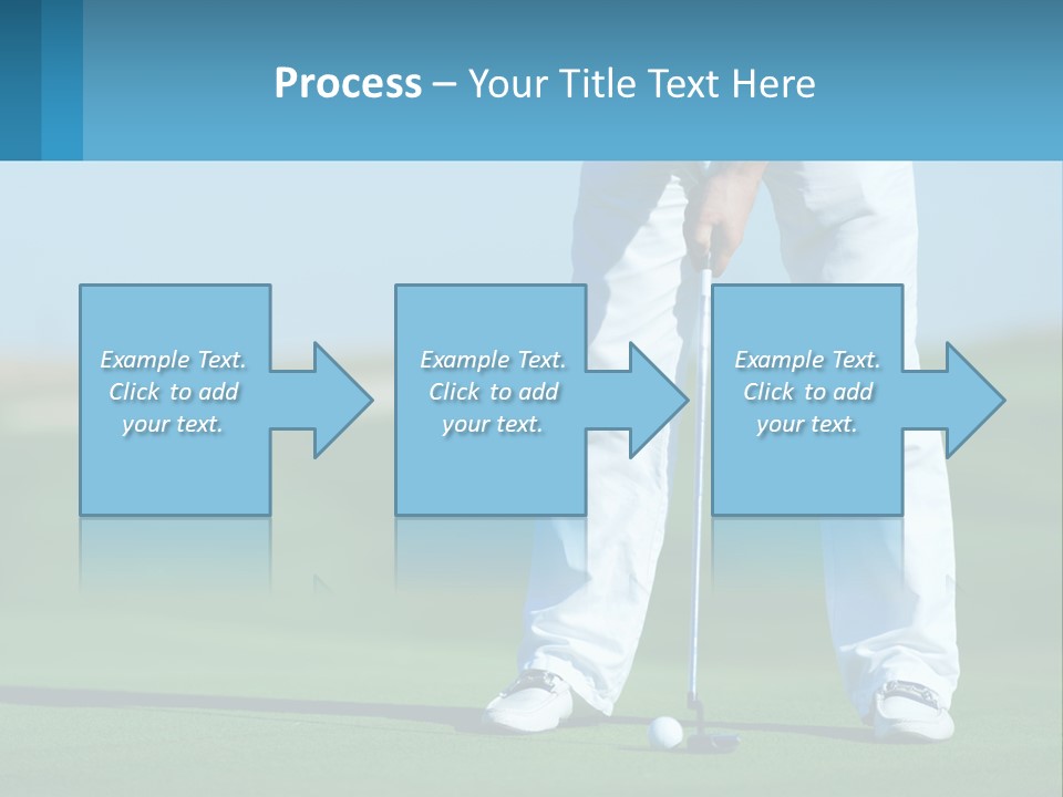 A Man Putting A Golf Ball On The Green PowerPoint Template