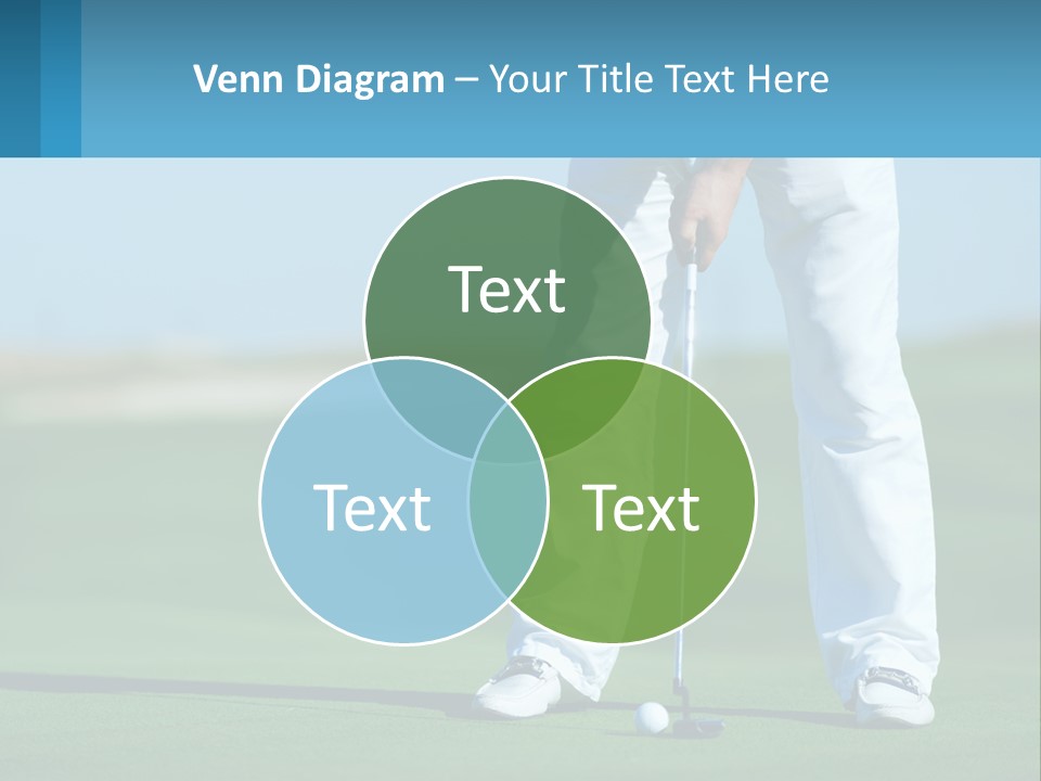 A Man Putting A Golf Ball On The Green PowerPoint Template