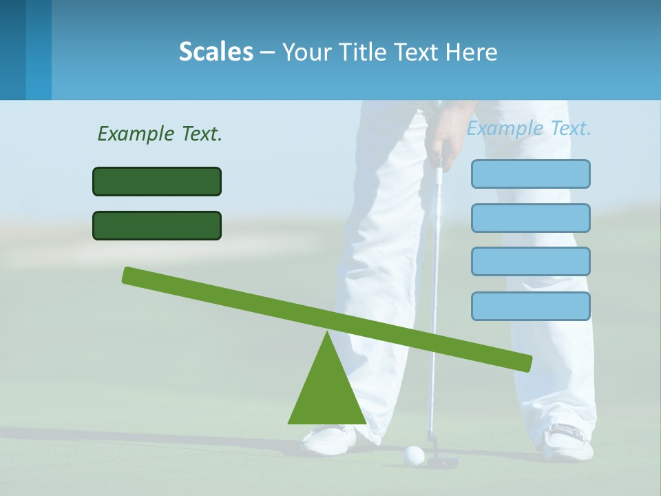 A Man Putting A Golf Ball On The Green PowerPoint Template