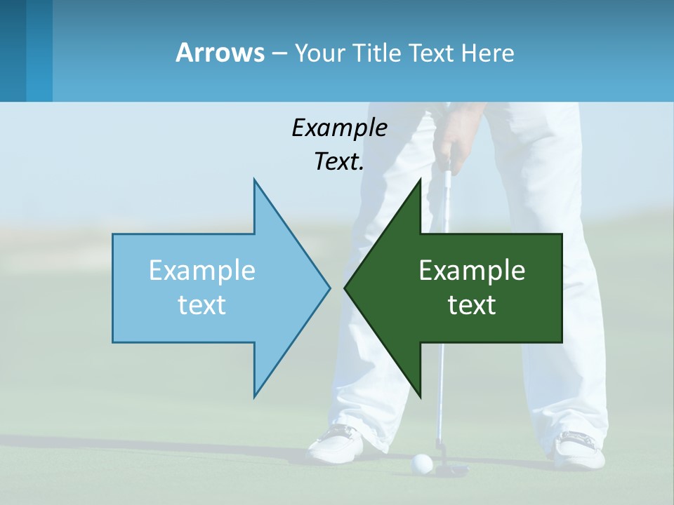 A Man Putting A Golf Ball On The Green PowerPoint Template