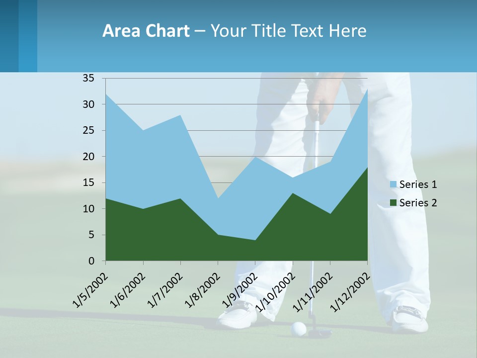 A Man Putting A Golf Ball On The Green PowerPoint Template