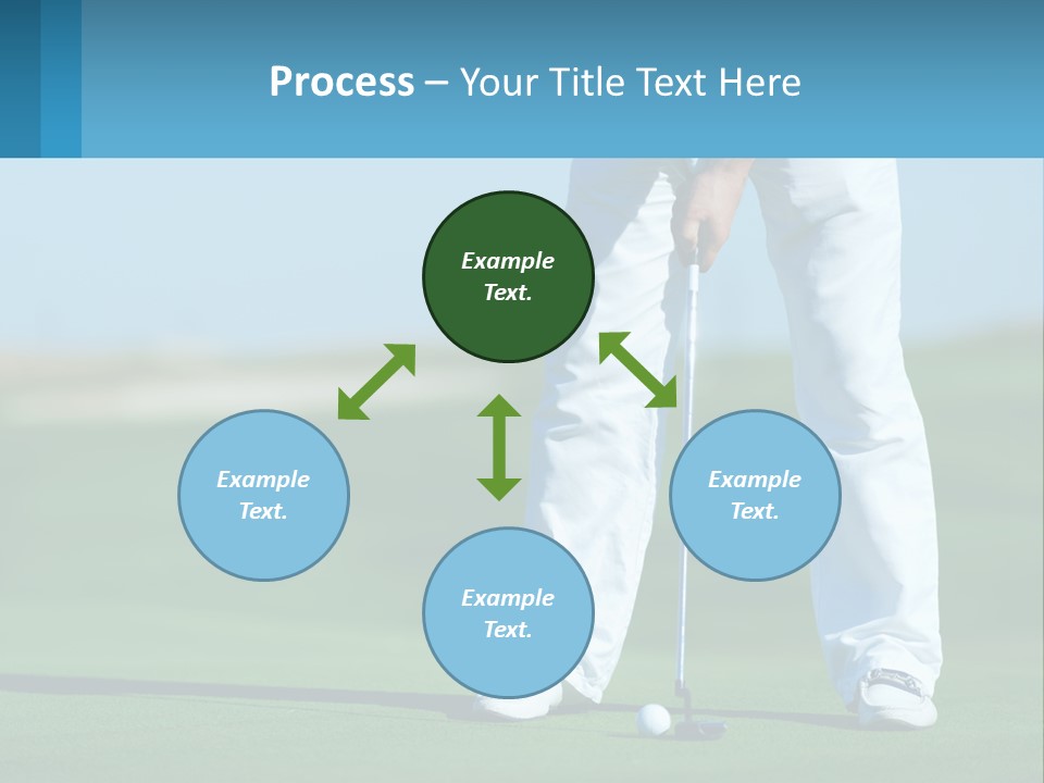 A Man Putting A Golf Ball On The Green PowerPoint Template