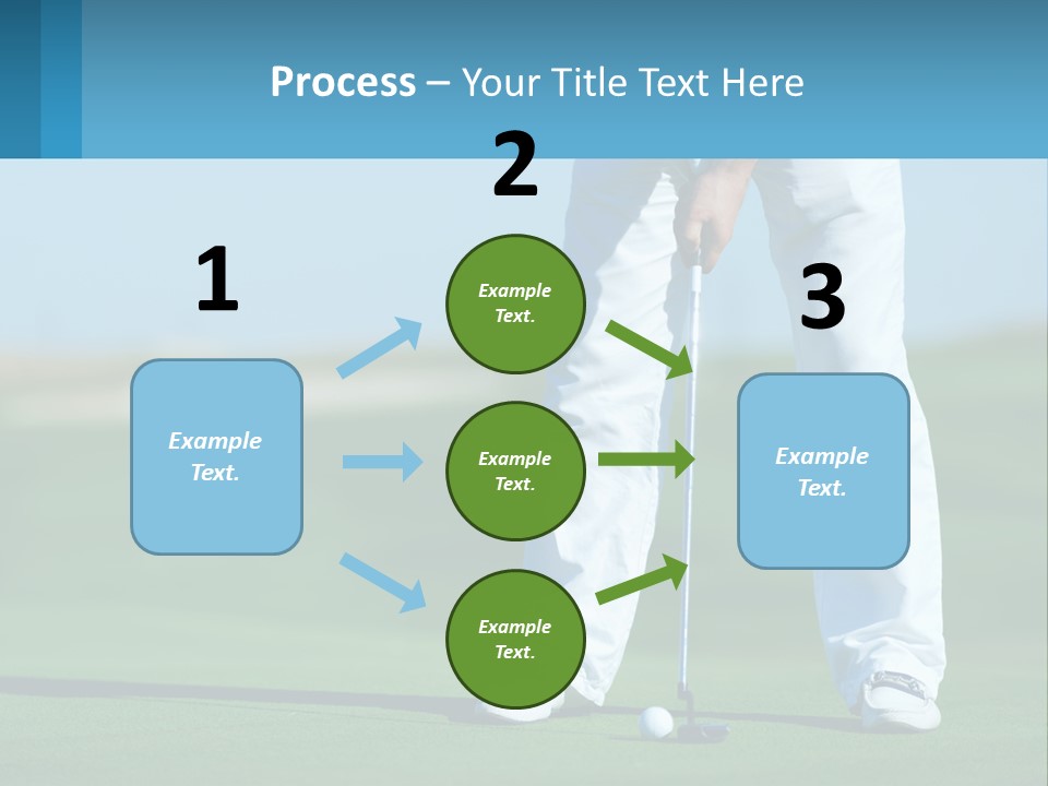 A Man Putting A Golf Ball On The Green PowerPoint Template