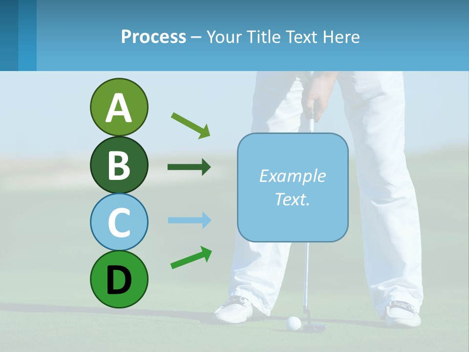 A Man Putting A Golf Ball On The Green PowerPoint Template