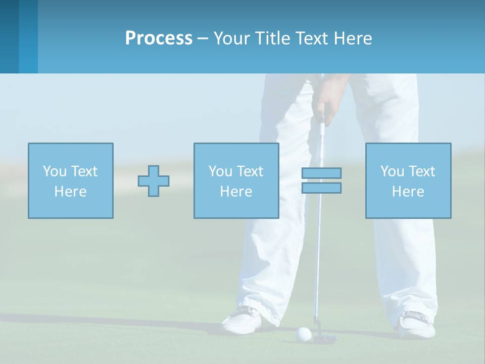 A Man Putting A Golf Ball On The Green PowerPoint Template
