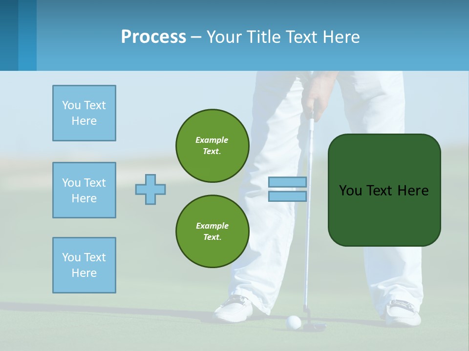 A Man Putting A Golf Ball On The Green PowerPoint Template